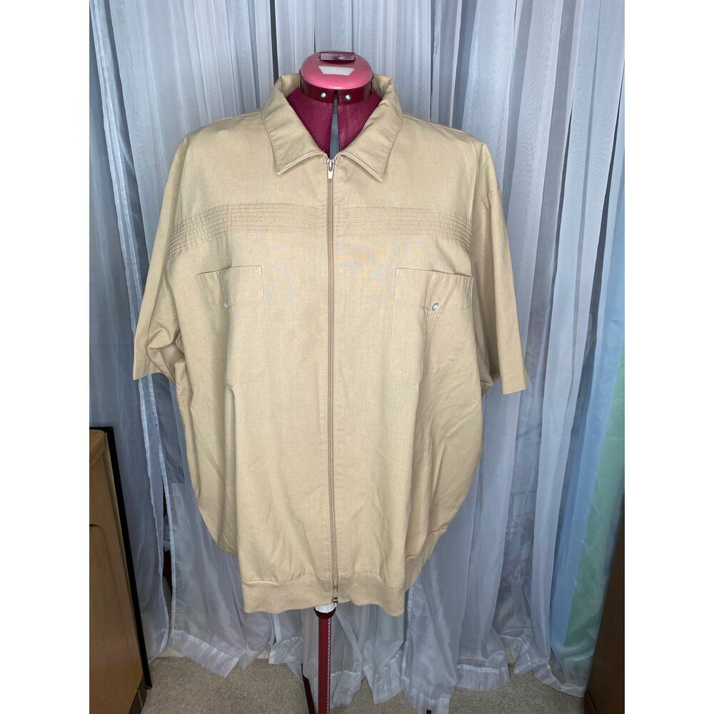 utility Jacket short sleeve 1970s mens tan